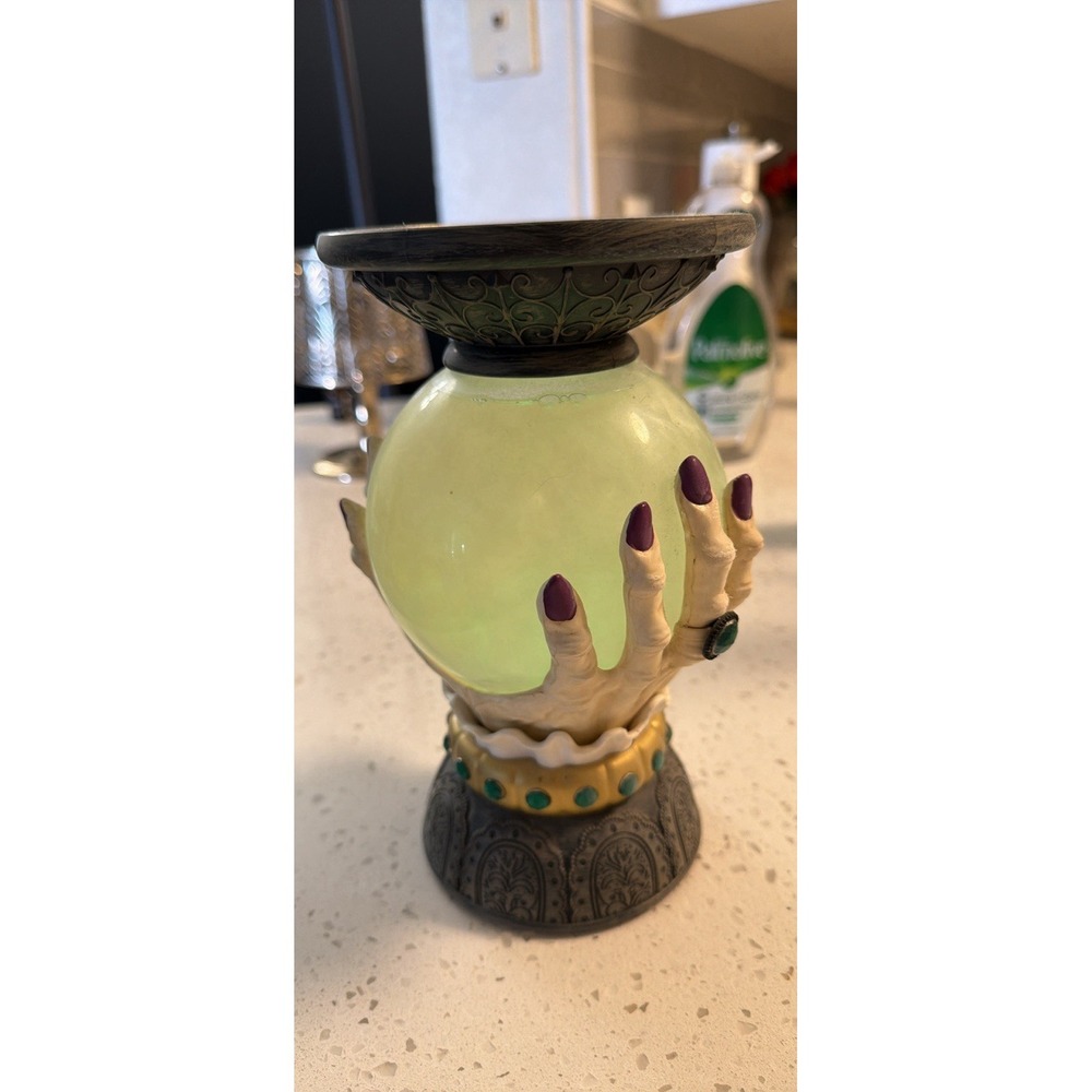 Color Changing Fantasy Hand Crystal Ball candle holder bath and body works
